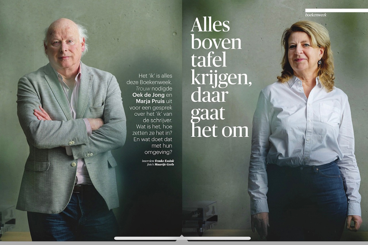 Oek de Jong & Marja Pruis, dubbelinterview Dagblad Trouw